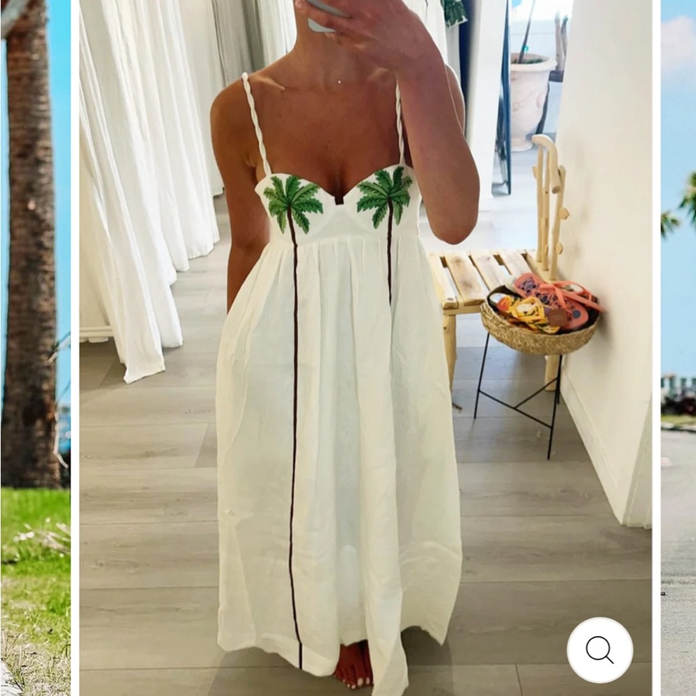 Oasis Palm Slip Dress